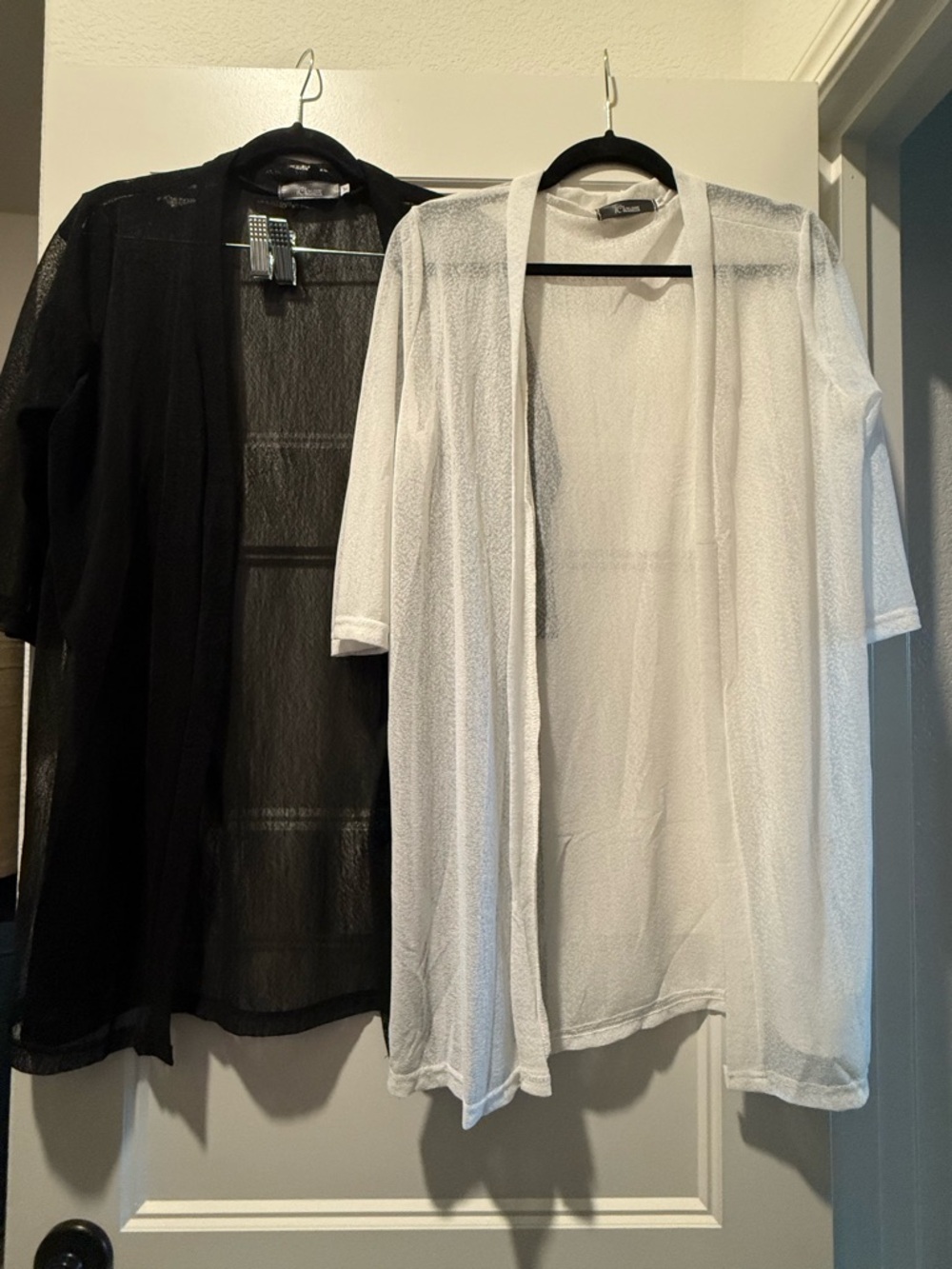 Bundle Lightweight Open-Front Cardigan - Black and White NWOT